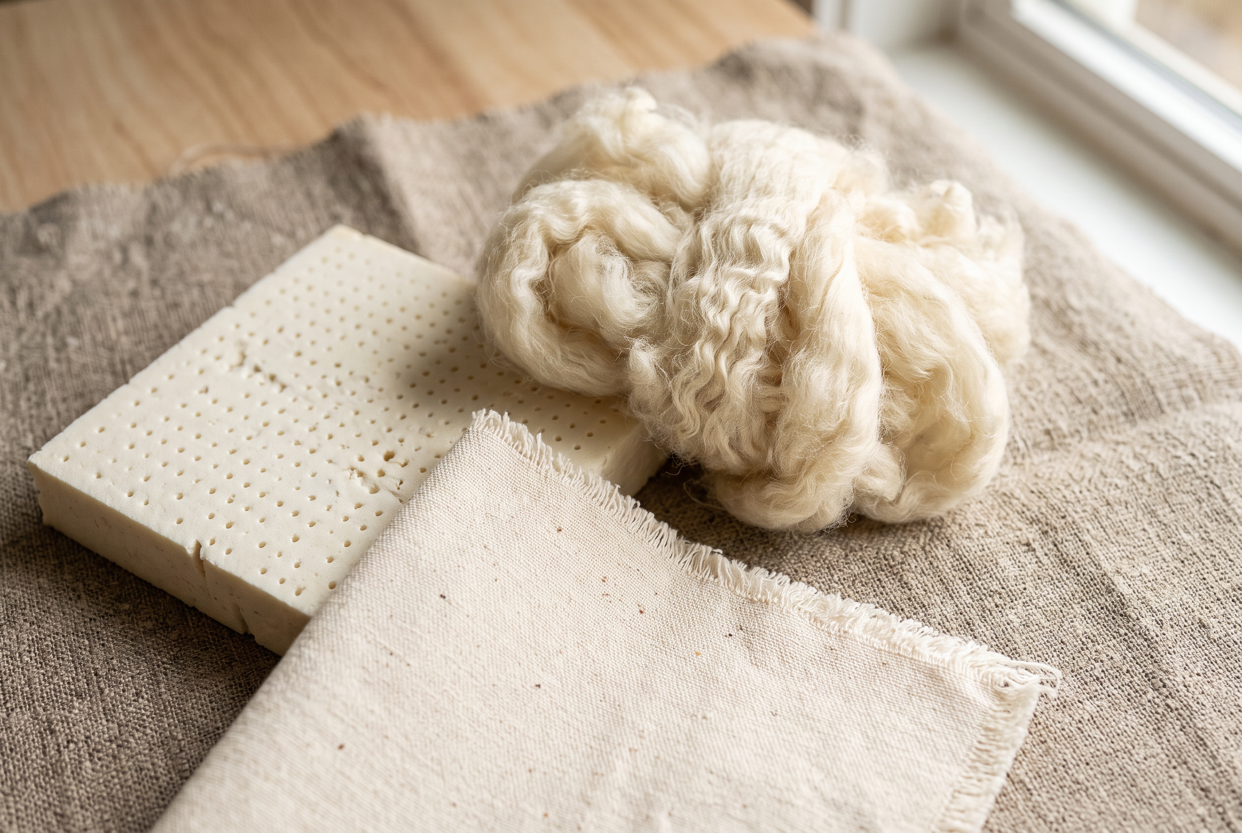 Natürliche Matratzenmaterialien: Bio-Baumwolle, Wolle und Naturlatex